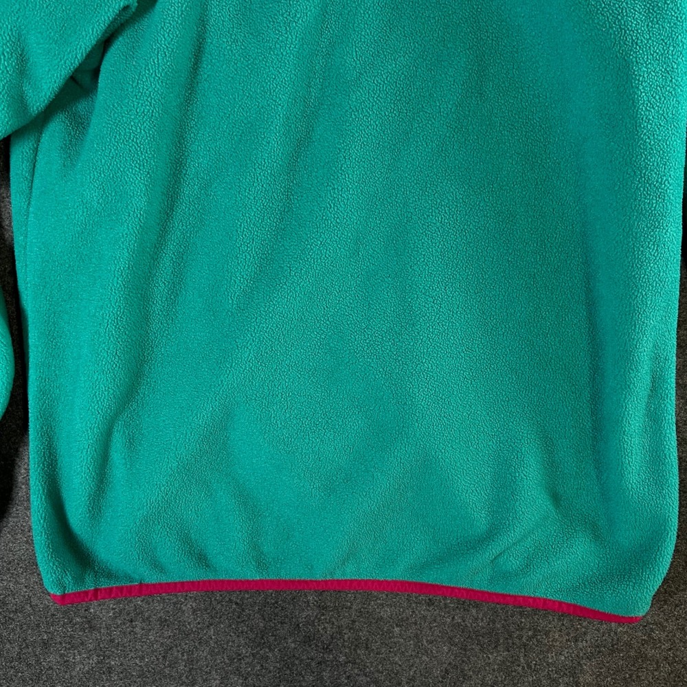 Patagonia Synchilla Fleece Pullover Teal Pink Trim Snap-T Women's Large - Picture 13 of 13